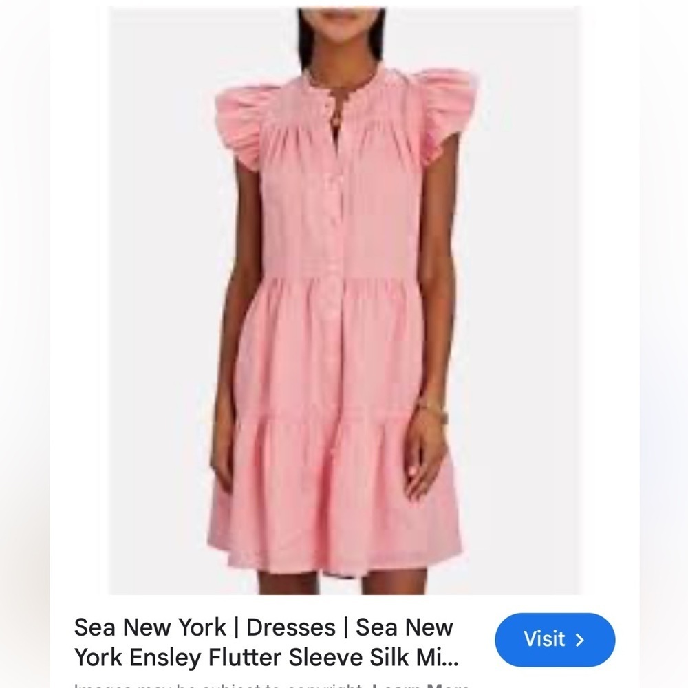 Sea New York Ensley Flutter Sleeve Dress XXS